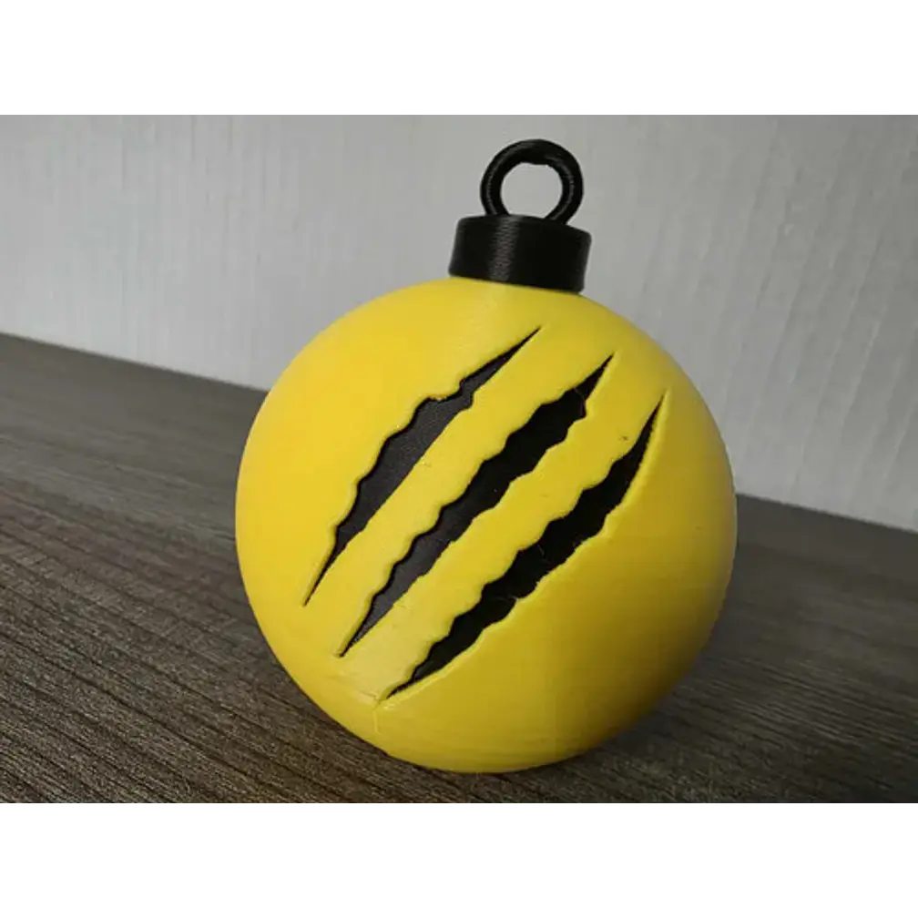 Bola De Navidad Con Arañazos De Wolverine 2