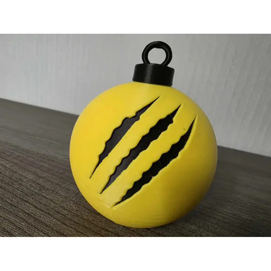 Bola De Navidad Con Arañazos De Wolverine