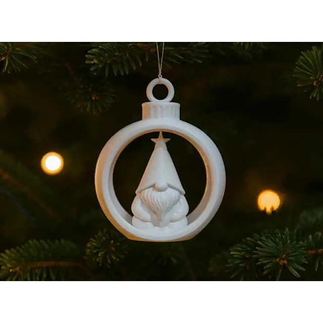 Bola De Navidad Con Gnomo Navideño