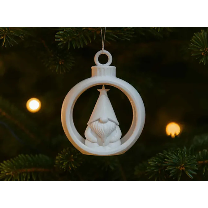 Bola De Navidad Con Gnomo Navideño 1