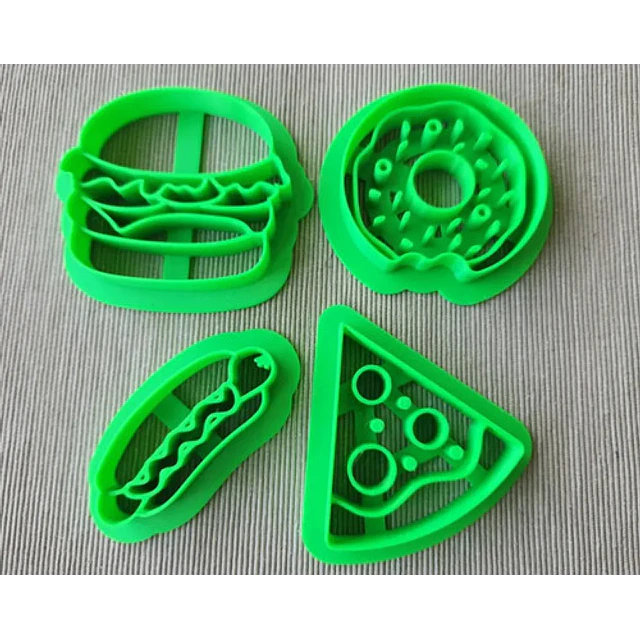 Cortadores De Galletas - Comida Rápida (pack 4 Un)