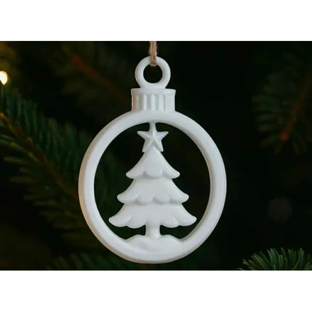 Bola De Navidad Con Árbol De Navidad