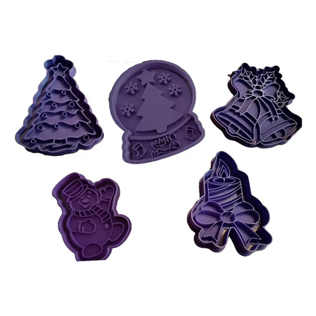 Cortadores De Galletas Navideños (pack 5 Un)
