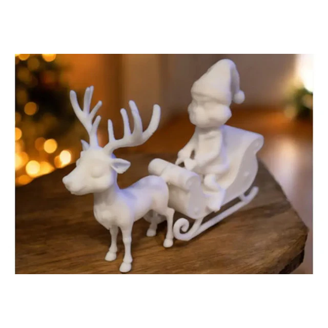 Figura Del Grinch En Un Trineo Con Un Reno