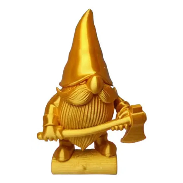 Figura Decorativa De Gnomo Leñador De Invierno