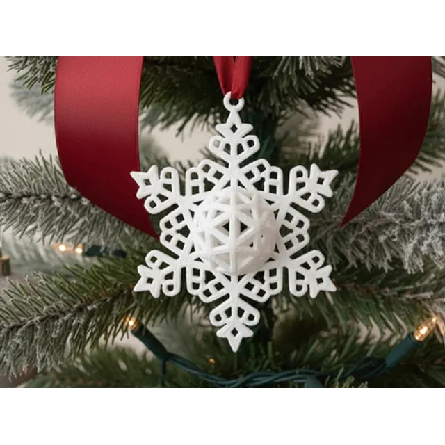 Adorno De Copo De Nieve De Navidad