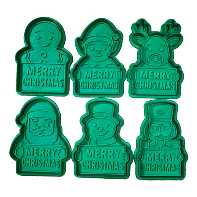 Juego De Cortadores De Galletas Navideños (pack 6 Un)