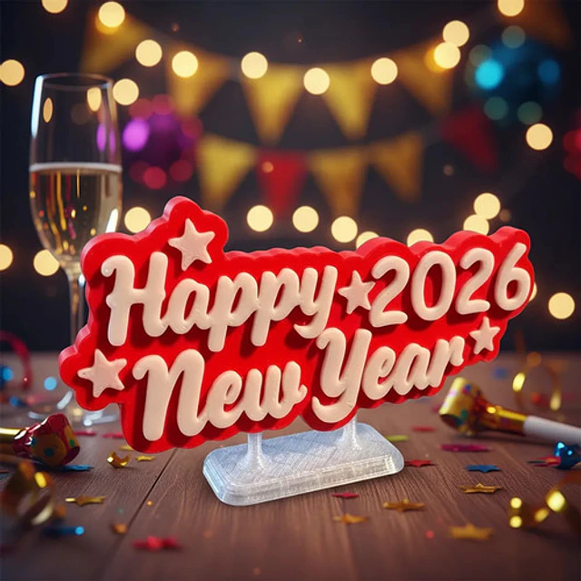 Placa De Feliz Año 2026