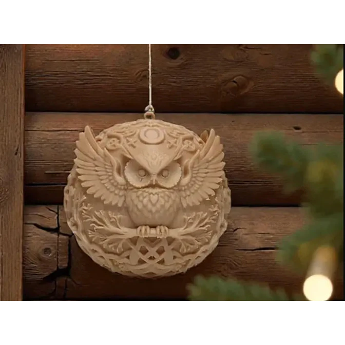 Adorno Navidad Para Árbol - Búho Lunar 4