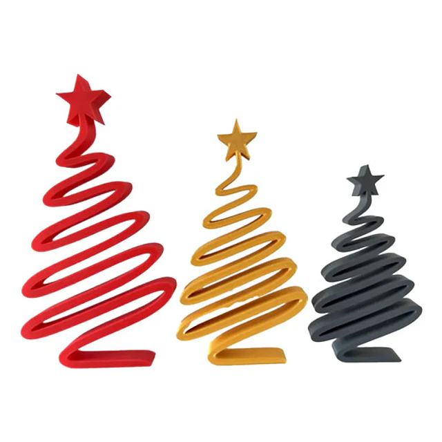 Adorno Navidad - Árboles Minimalistas (pack 3 Un)