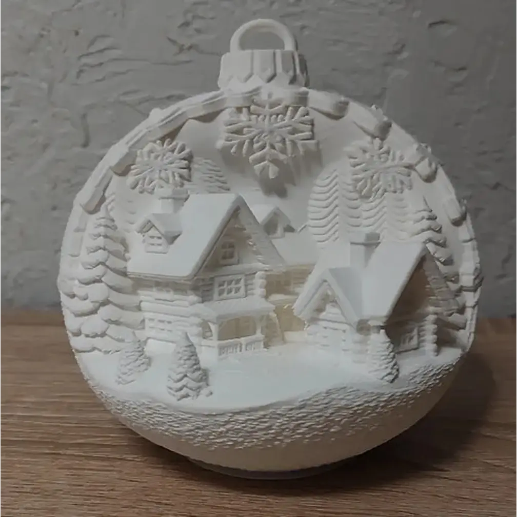 Adorno Para El Árbol De Navidad- Cabañas Nevadas 4