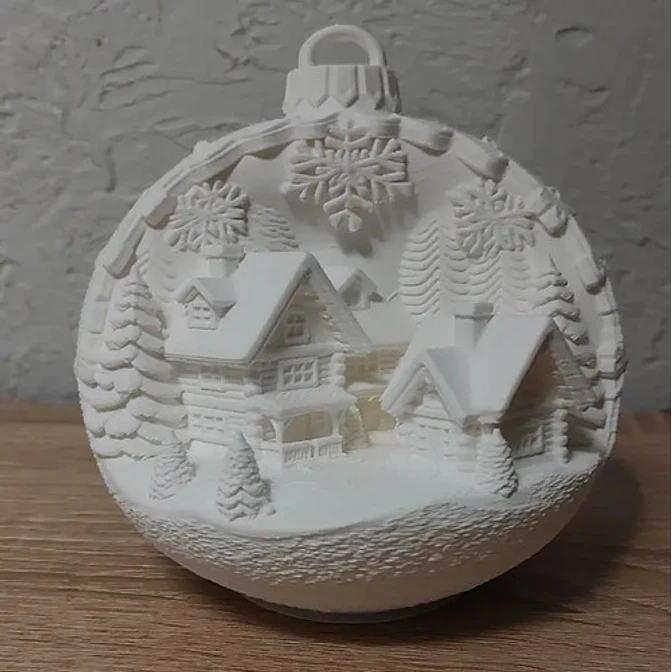 Adorno Para El Árbol De Navidad- Cabañas Nevadas 4