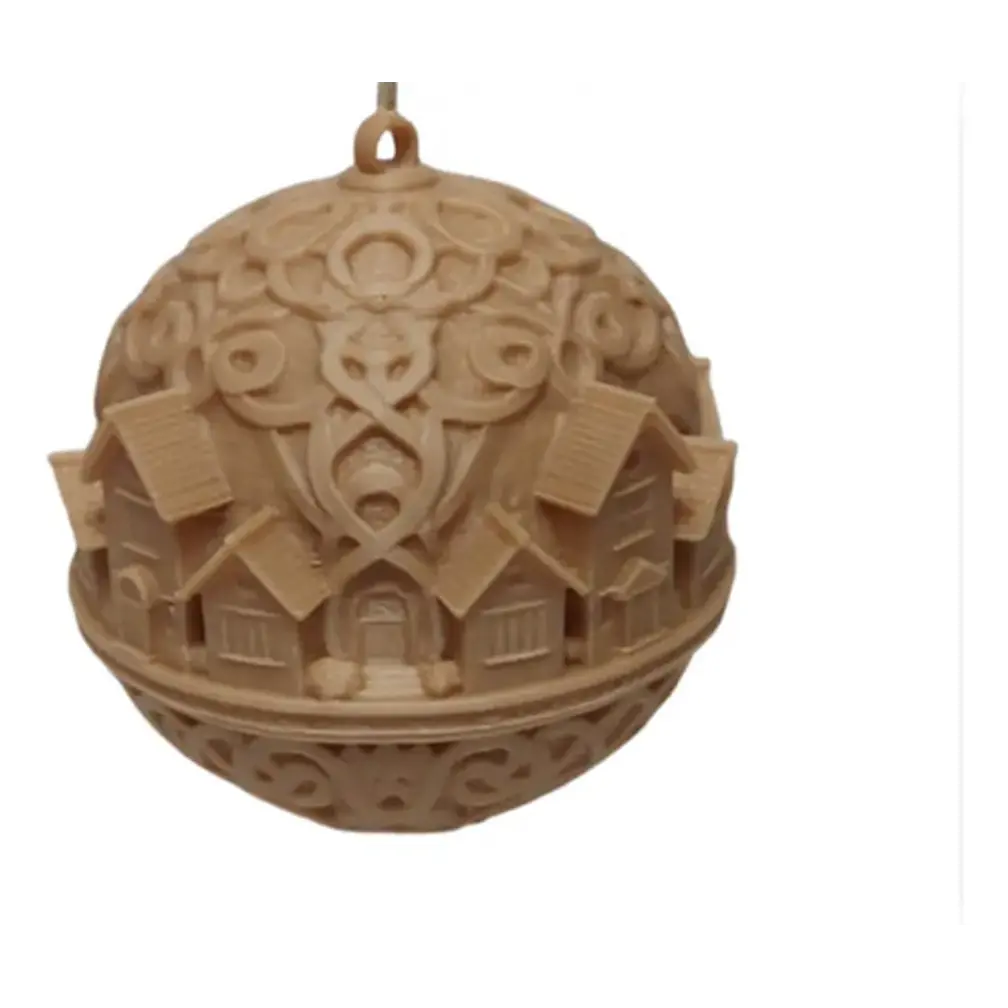Adorno Para El Árbol De Navidad- Pueblo Nórdico Nevado 1