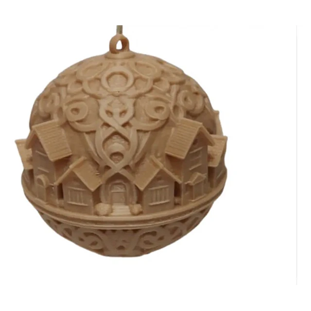 Adorno Para El Árbol De Navidad- Pueblo Nórdico Nevado