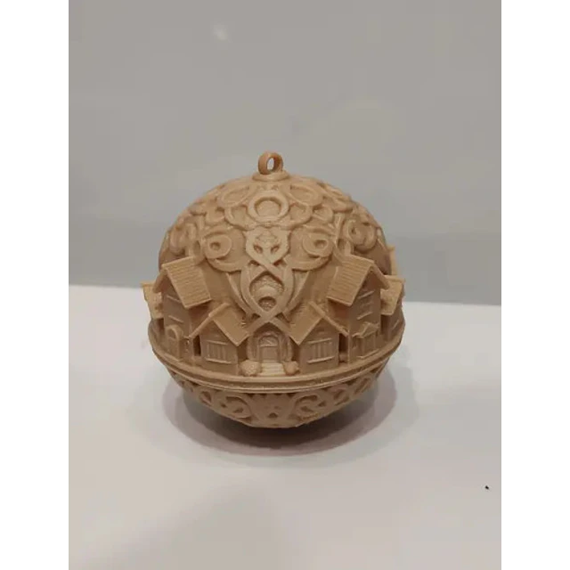 Adorno Para El Árbol De Navidad- Pueblo Nórdico Nevado
