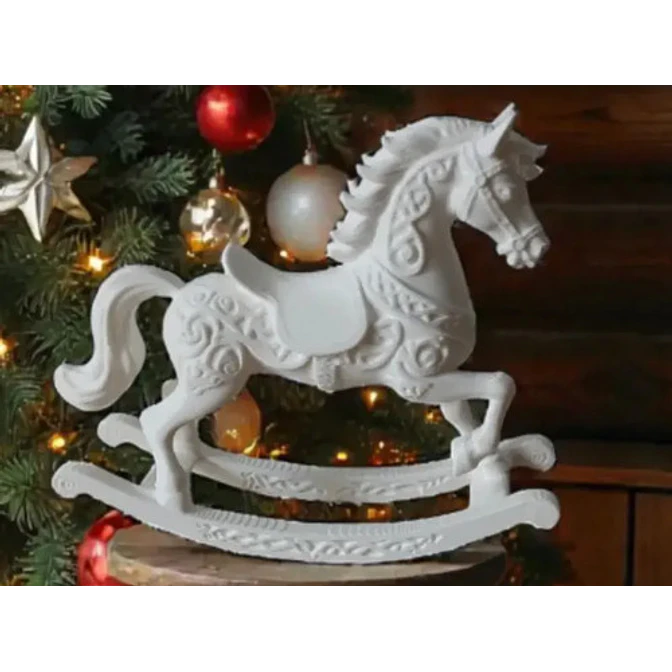 Adornos Navidad - Caballo Mecedor Ornamentado 5