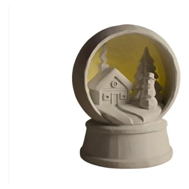 Portavelas Led- Globo Navideño