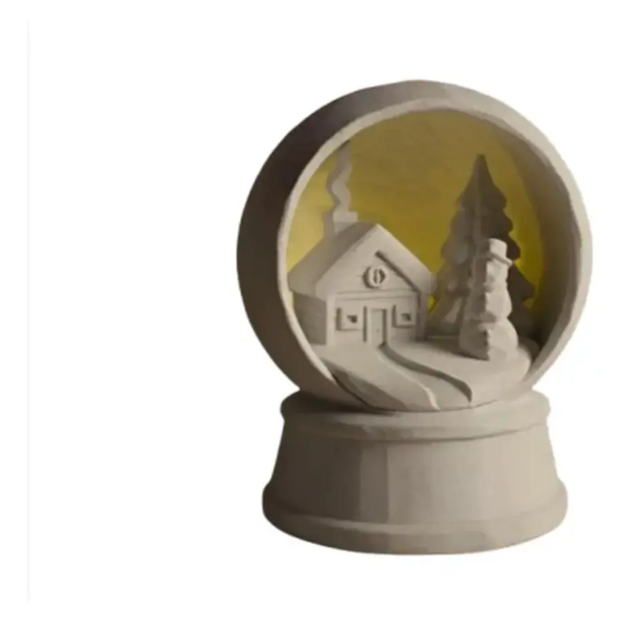 Portavelas Led- Globo Navideño