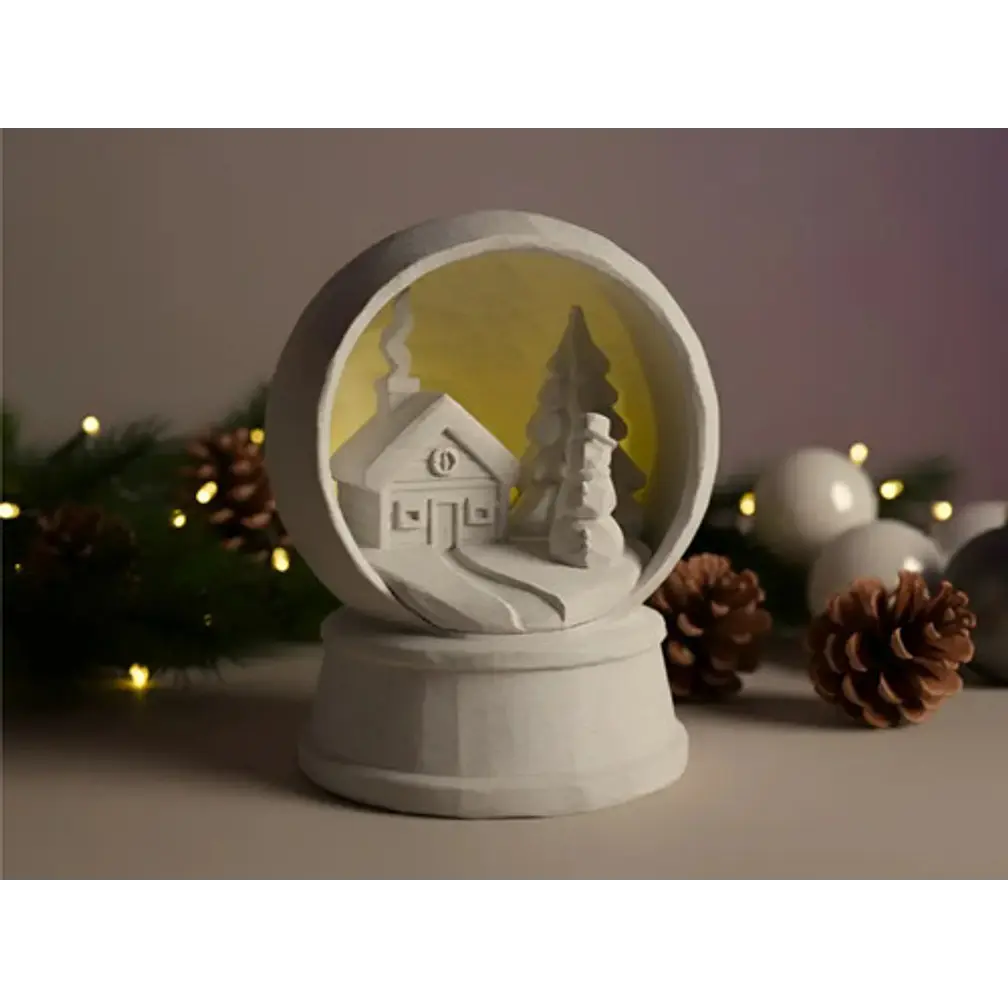 Portavelas Led- Globo Navideño 3