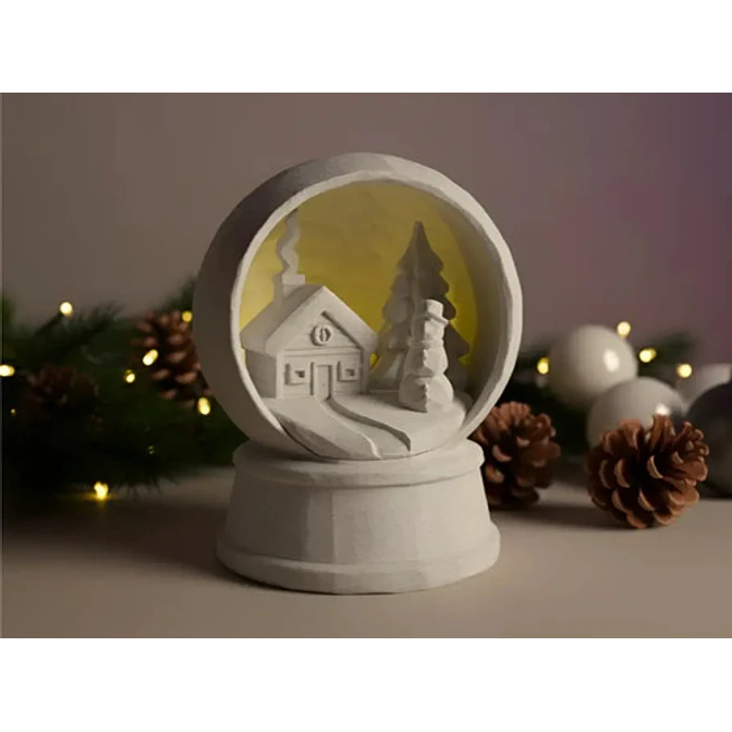 Portavelas Led- Globo Navideño 3