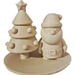 Adorno Navideño- Santa Claus Y Árbol De Navidad - Miniatura 1