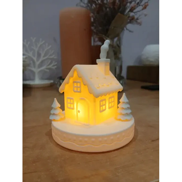 Portavelas Led Casa De Jengibre