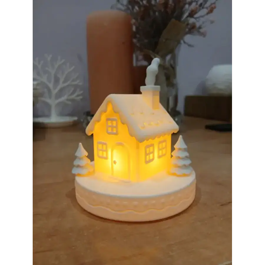 Portavelas Led Casa De Jengibre
