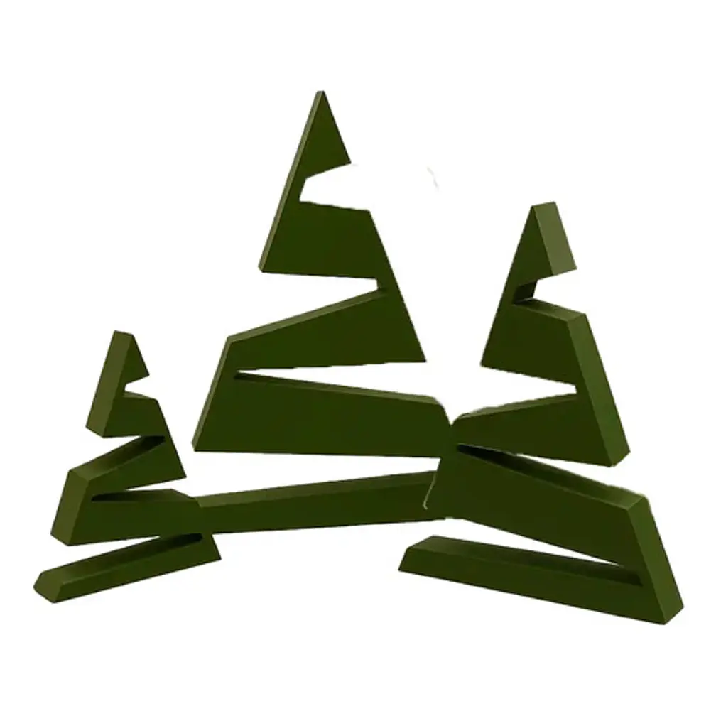 Adorno Navidad - Árboles Modernos (pack 3 Un) 1