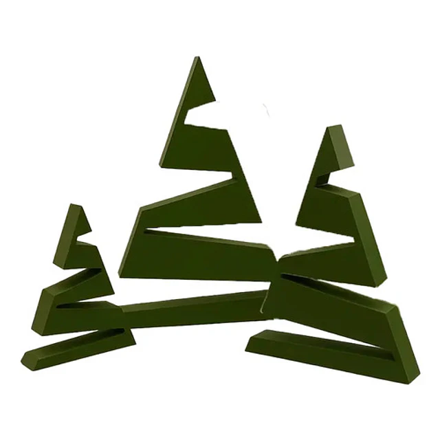 Adorno Navidad - Árboles Modernos (pack 3 Un)