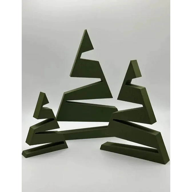 Adorno Navidad - Árboles Modernos (pack 3 Un) 2