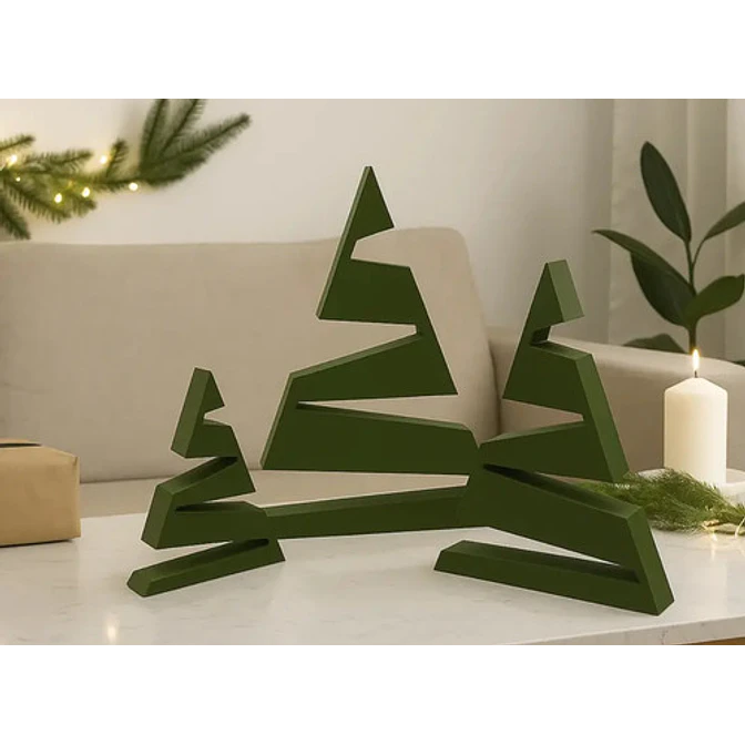 Adorno Navidad - Árboles Modernos (pack 3 Un) 4