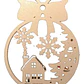 Adorno Navidad Para Árbol - Casa En La Nieve - Miniatura 1