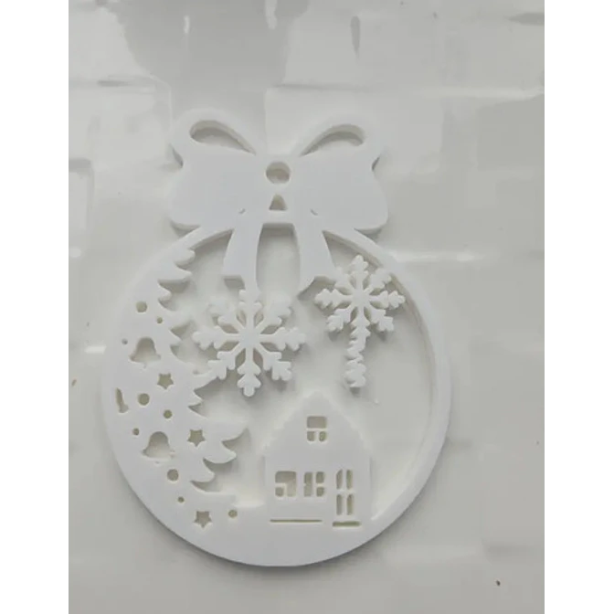 Adorno Navidad Para Árbol - Casa En La Nieve 2