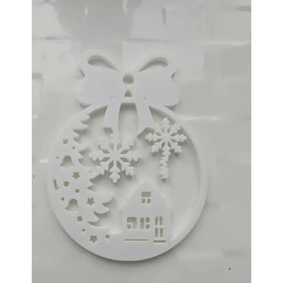 Adorno Navidad Para Árbol - Casa En La Nieve