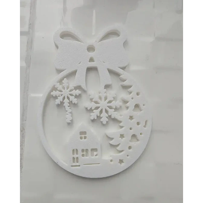 Adorno Navidad Para Árbol - Casa En La Nieve 3