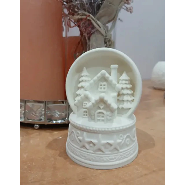 Portavelas Led- Pueblo De Invierno