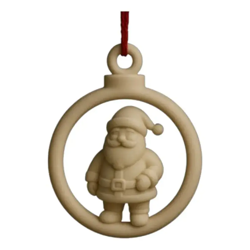 Adorno Para El Árbol De Navidad- Santa Claus Circular 1