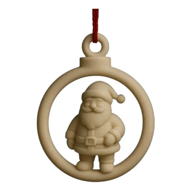 Adorno Para El Árbol De Navidad- Santa Claus Circular