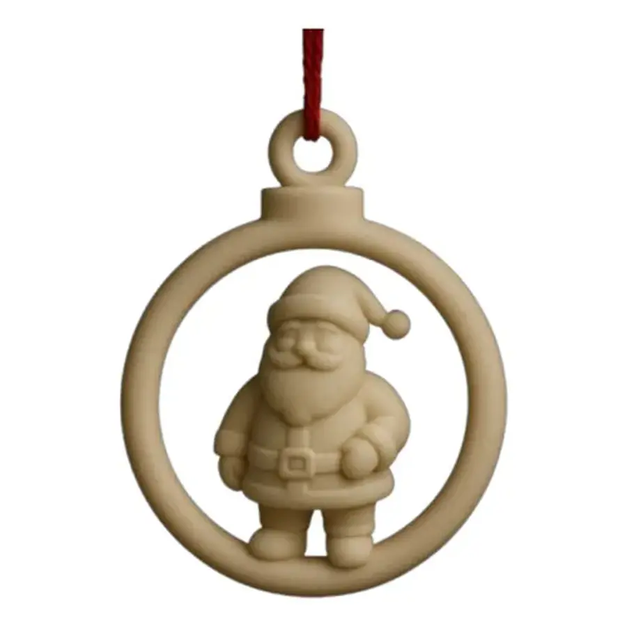 Adorno Para El Árbol De Navidad- Santa Claus Circular