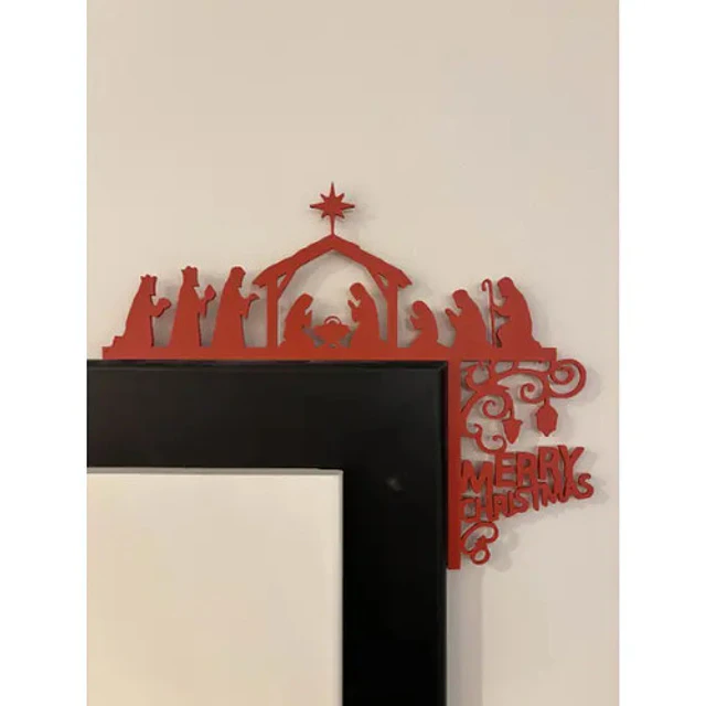 Decoración De Marco De Puerta Navideña