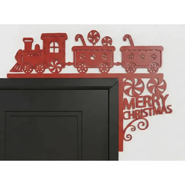 Decoración De Marco De Puerta Tren Navideño