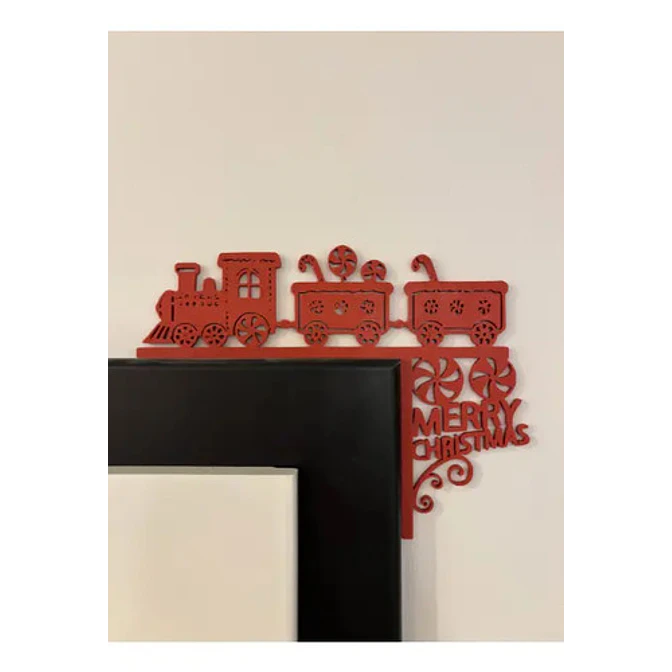 Decoración De Marco De Puerta Tren Navideño 2