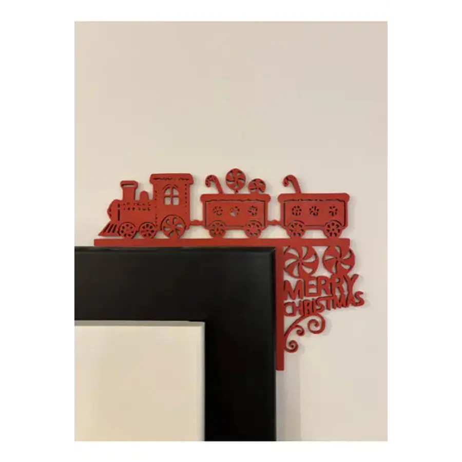 Decoración De Marco De Puerta Tren Navideño
