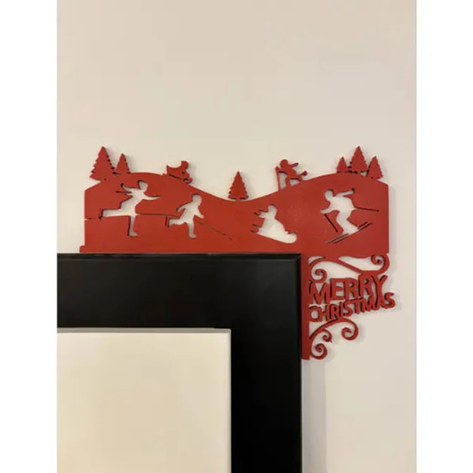 Decoración De Marco De Puerta Esquí Navideño 2
