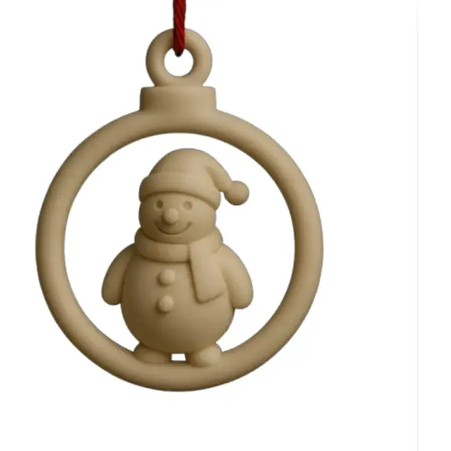 Adorno Para El Árbol De Navidad- Muñeco De Nieve