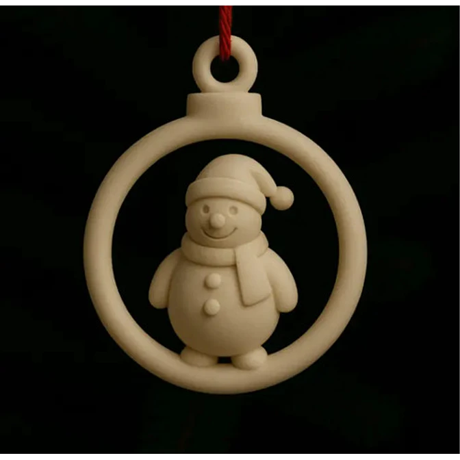 Adorno Para El Árbol De Navidad- Muñeco De Nieve 3