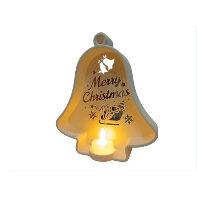 Portavelas Led Campana De Navidad