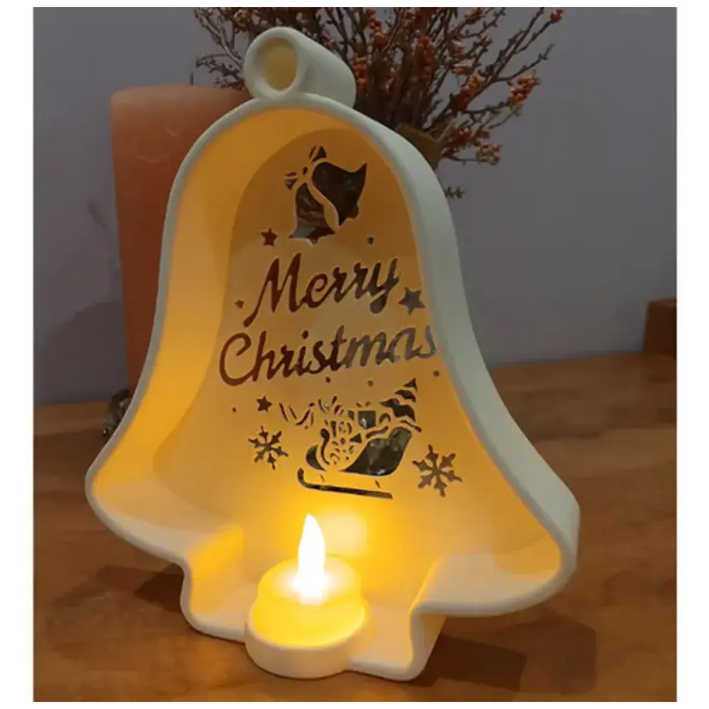 Portavelas Led Campana De Navidad 2
