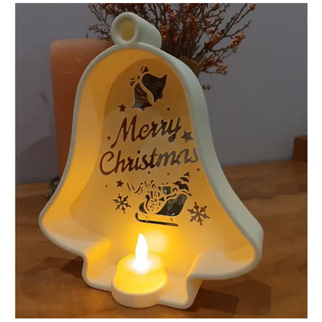 Portavelas Led Campana De Navidad