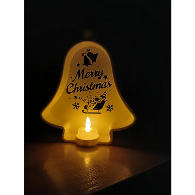 Portavelas Led Campana De Navidad 4